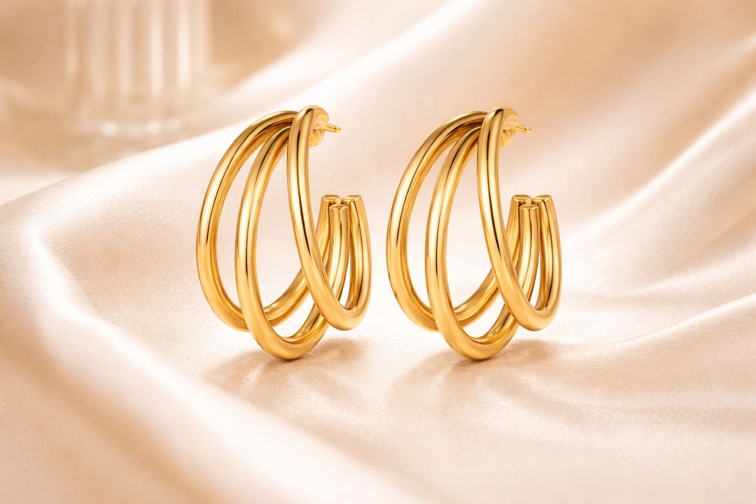 Trinity Triple Hoop Earrings