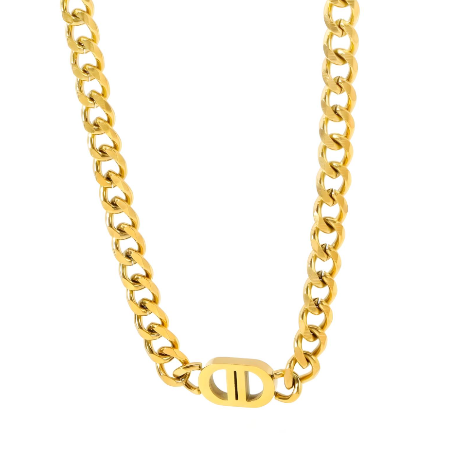 CD Monogram Necklance