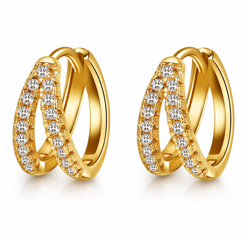 Crossover Hoop Earrings